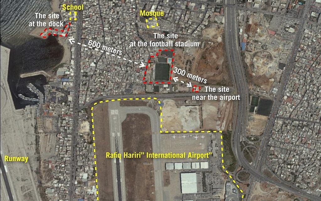 IDF releases photos of alleged Hezbollah missile sites near Beirut airport