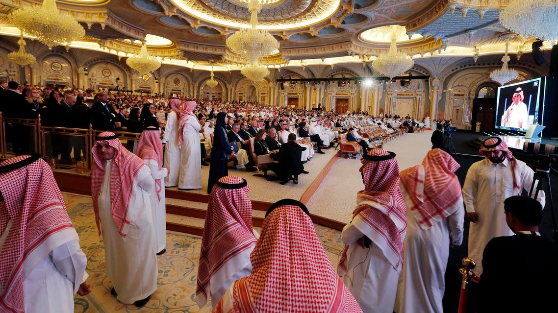 Future Investment Initiative conference in progress, in Riyadh, on Oct. 23, 2018. (AP)