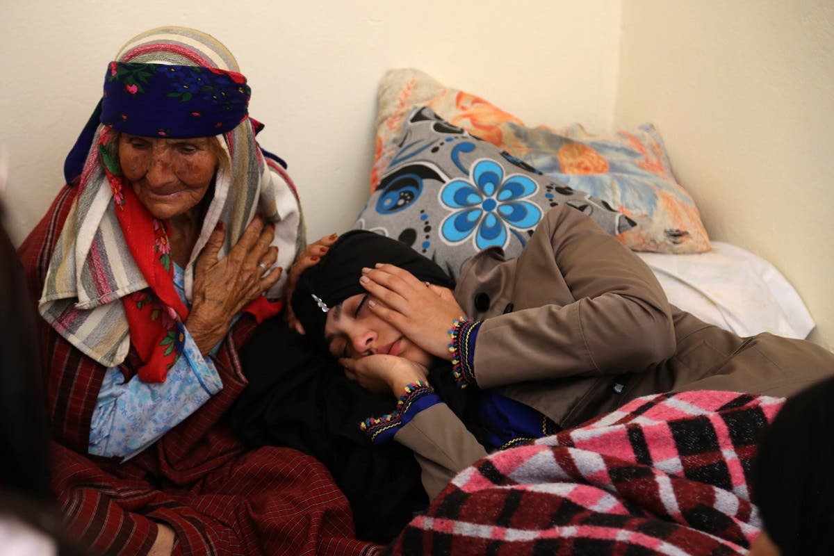 Relatives of Mna Guebla, a suicide bomber who blew herself up on a busy street in the Tunisian capital a day earlier, react during an interveiw with an AFP journalist in the eastern region of Mahdia on October 30, 2018. (AFP)