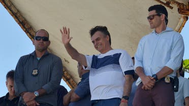 Jair Bolsonaro waves to supporters in Rio de Janeiro on October 31, 2018. (Reuters)