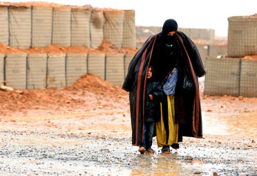 Syrian refugee from the informal Rukban camp (AFP)