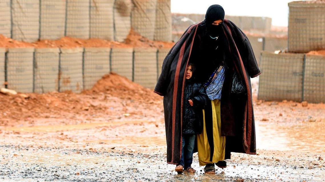 Syrian refugee from the informal Rukban camp (AFP)