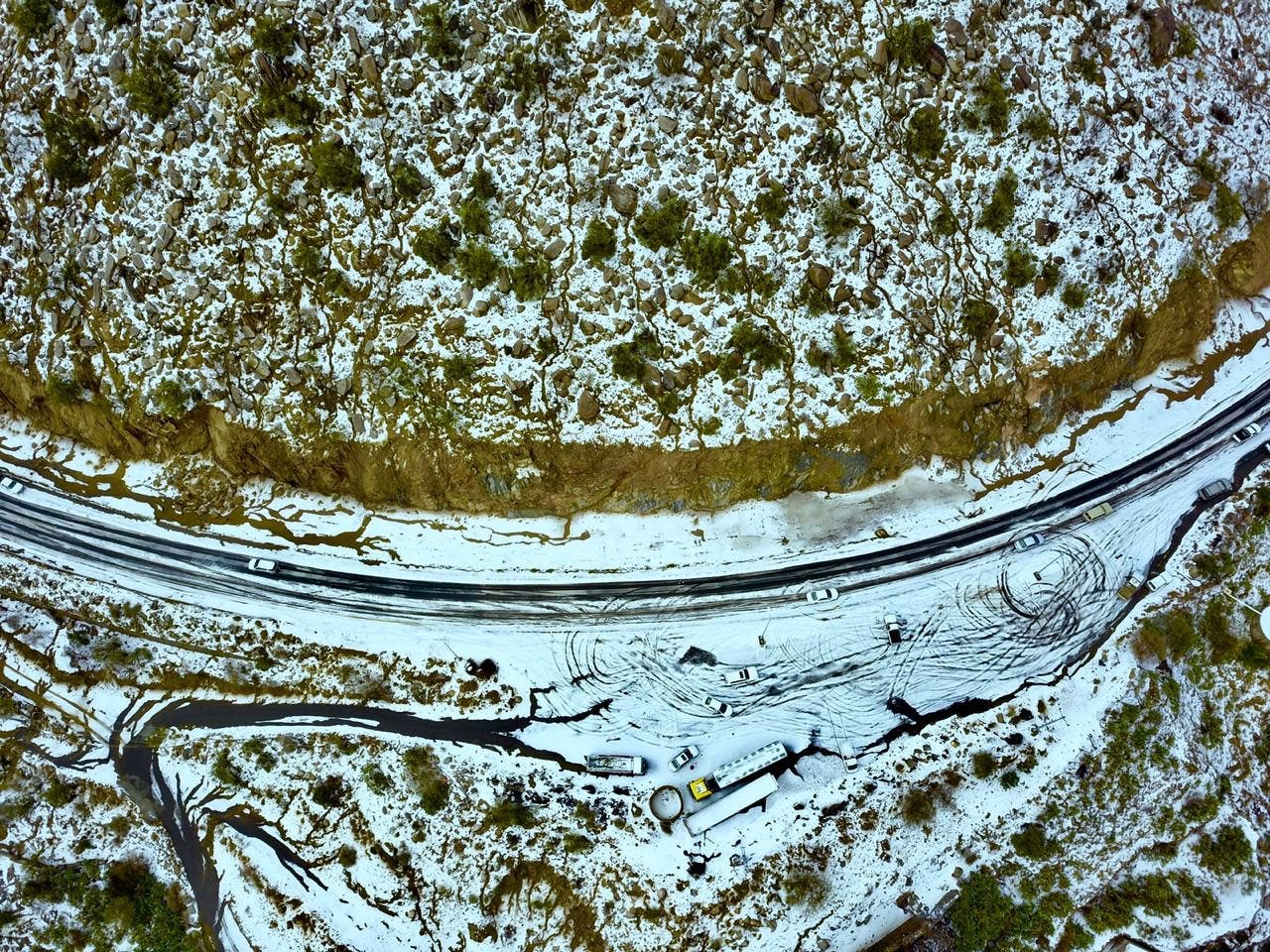 Snow in Maysan governorate, Mecca. (Supplied)