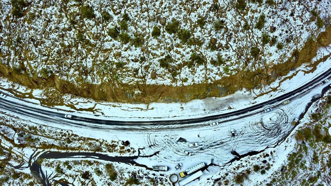 Snow in Maysan governorate, Mecca. (Supplied)