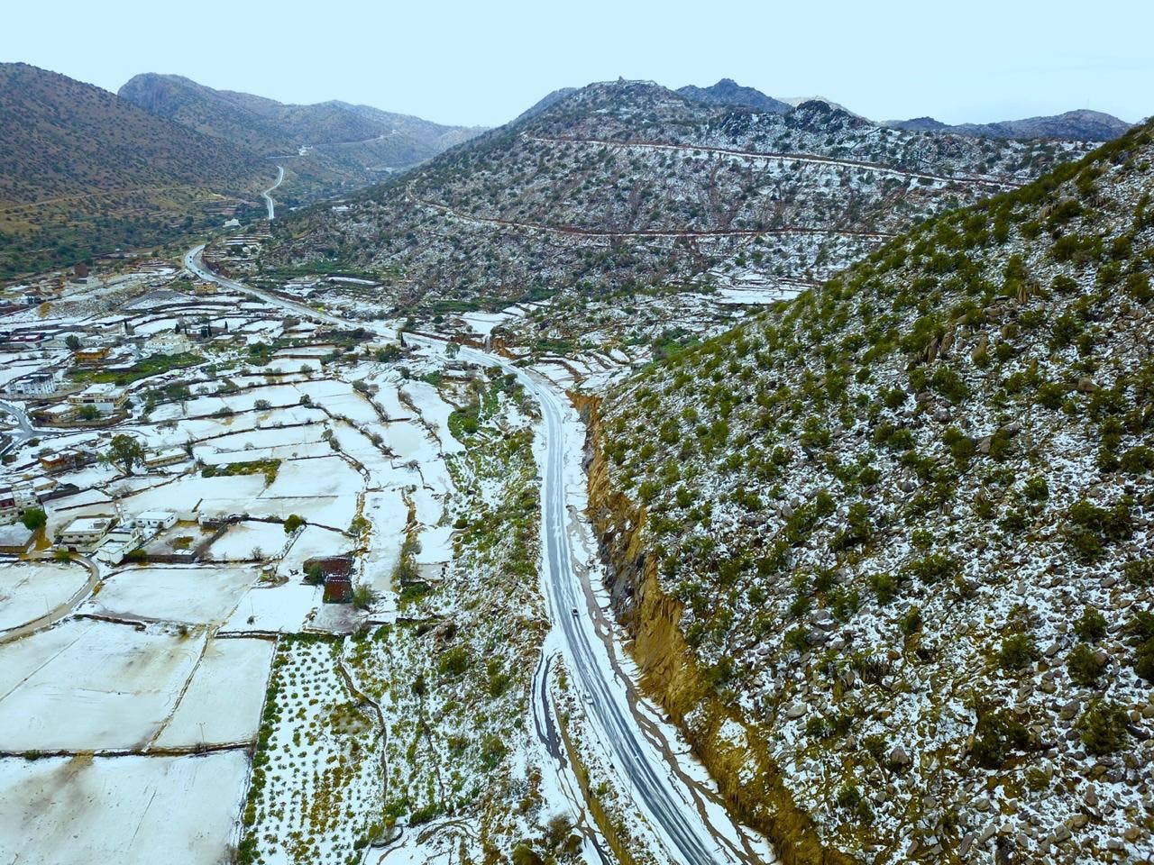 Snow in Maysan governorate, Mecca. (Supplied)