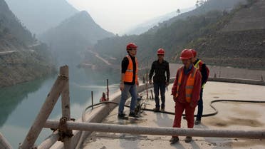 Chinese engineers working on the Neelum-Jhelum Hydropower Project in Nosari, in Pakistan-administered Kashmir’s Neelum Valley on October 31, 2017. (AFP)