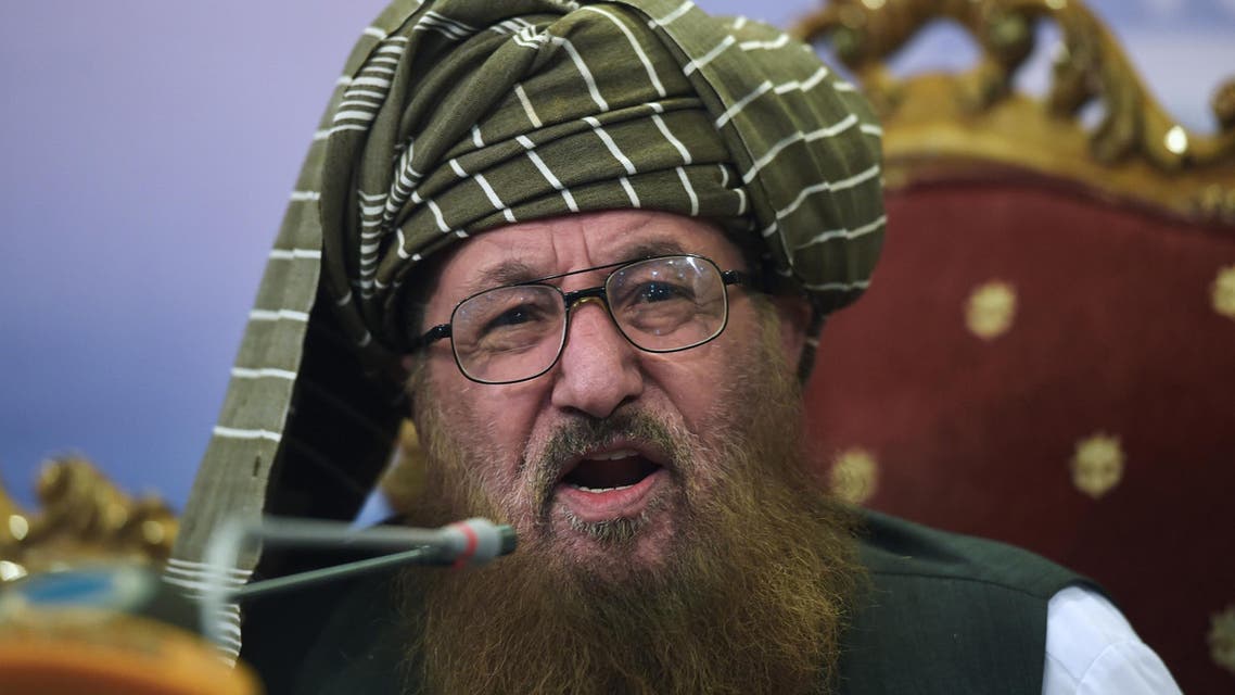 Maulana Sami Ul-Haq addresses a press conference in Islamabad on August 23, 2017. (AFP)
