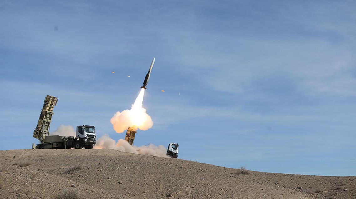 Sayad missile fires from Talash missile system during the air defense drill in an undisclosed location in Iran on 05 November 2018. (AFP)