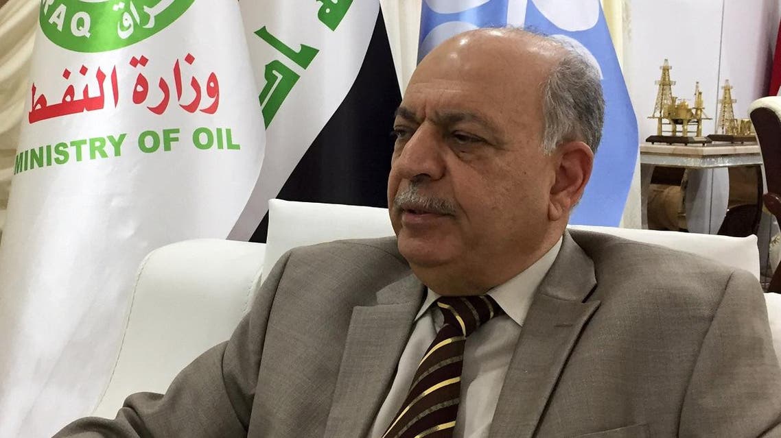 Iraq's oil minister Thamer Ghadhban speaks during an interview with Reuters at the oil ministry in Baghdad. (Reuters)