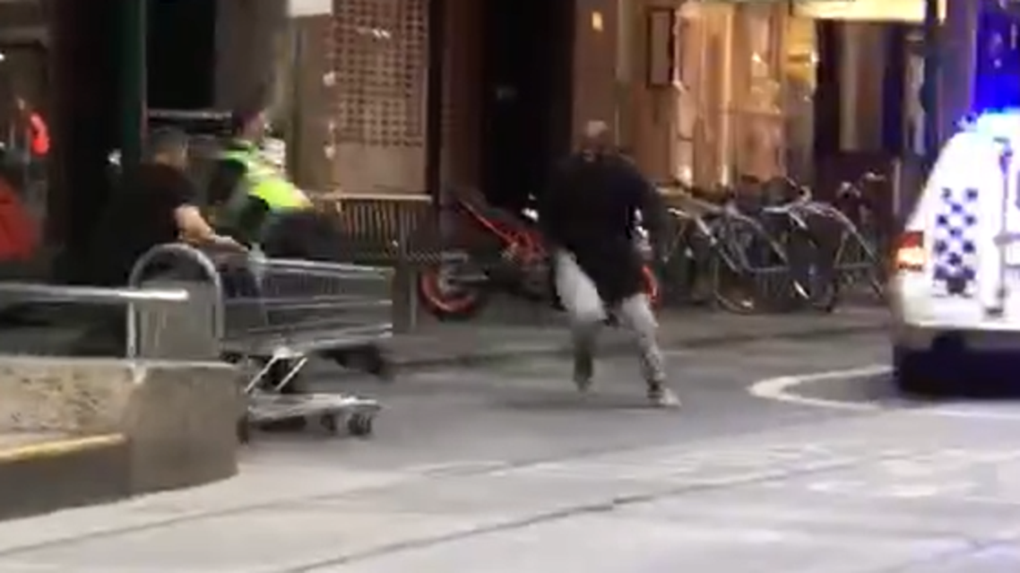 melbourne stabbing. (Screengrab)