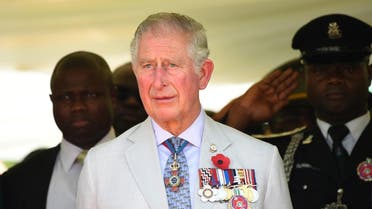Britain's Charles, Prince of Wales stands during the honouring of the fallen heroes of the two World Wars in Abuja. (Reuters)