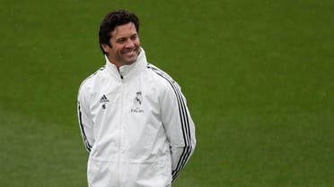 Real Madrid interim coach Santiago Solari during training. (Reuters)