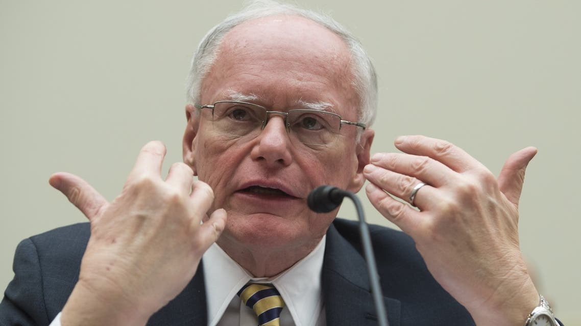James Jeffrey, a former US Ambassador to Iraq, Turkey and Albania, testifies on the Islamic State during a US House Committee on Foreign Affairs hearing on Capitol Hill in Washington, DC, February 12, 2015. AFP PHOTO / SAUL LOEB