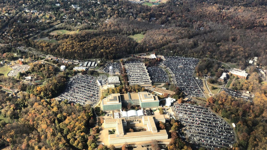 ) In this file photo taken on November 07, 2018, an aerial image of the “George Bush Center for Intelligence”, the headquarters of the Central Intelligence Agency (CIA), is seen in Langley, Virginia, United States. CIA interrogators sought a truth serum to use on Al-Qaeda prisoners in addition to waterboarding and other torture techniques after the September 11, 2001 attacks, according to formerly top secret documents released Tuesday, November 13, 2018. Desperate to get information about possible future attacks from Abu Zubaydah, who was believed to have helped plot the 9/11 attacks, interrogators reached back decades to the agency's 1950s experiments with mind-altering drugs like LSD and also to Russian testing of alleged truth serums in the 1980s. In "Project Medication," the CIA doctors weighed barbiturates like sodium amytal and psychotomimetics, which create symptoms of psychosis. They were particularly interested in a drug trade-named Versed, or midazolam, a sedative that can cause loss of memory while in effect.