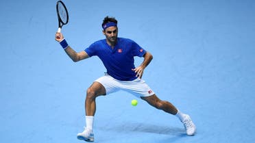 Switzerland’s Roger Federer in action during his group stage match against South Africa's Kevin Anderson. (Reuters)