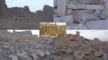 مدينة براقش التاريخية وقد دمرت بعد اتخاذ الحوثيين لها كثكنات عسكرية