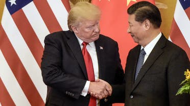 الرئيس الأميركي ونظيره الصيني في بكين (أ.ف.ب)