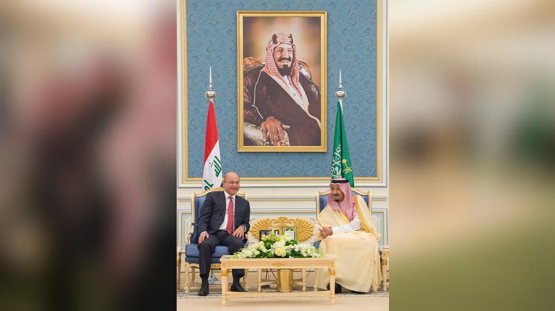 Saudi King Salman receives Iraqi President Barham Salih in Riyadh main (testing headline)