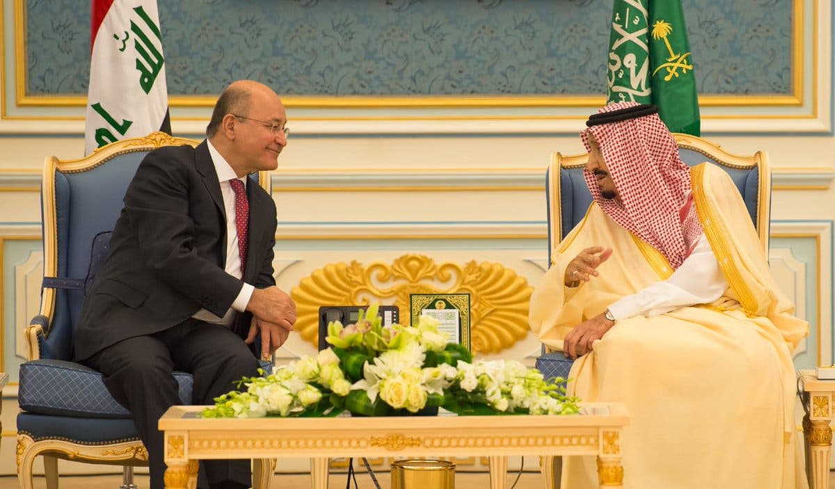 Saudi King Salman receives Iraqi President Barham Salih in Riyadh