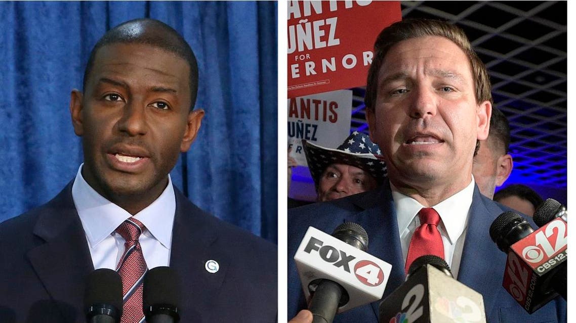 Gillum Desantis Florida race. (AP)