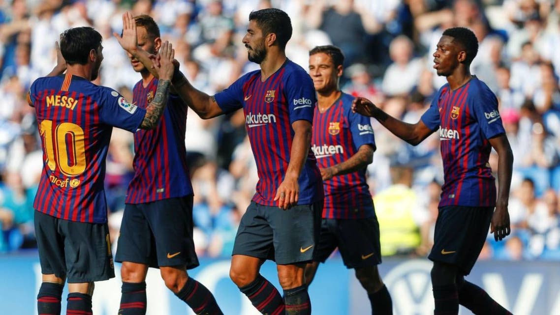 سواريز ديمبلي كوتينيو برشلونة ميسي