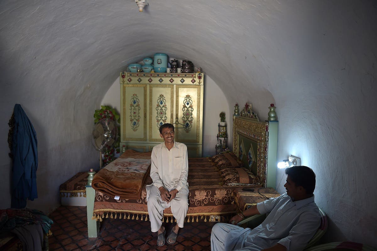 Pakistan cave homes. (AFP)