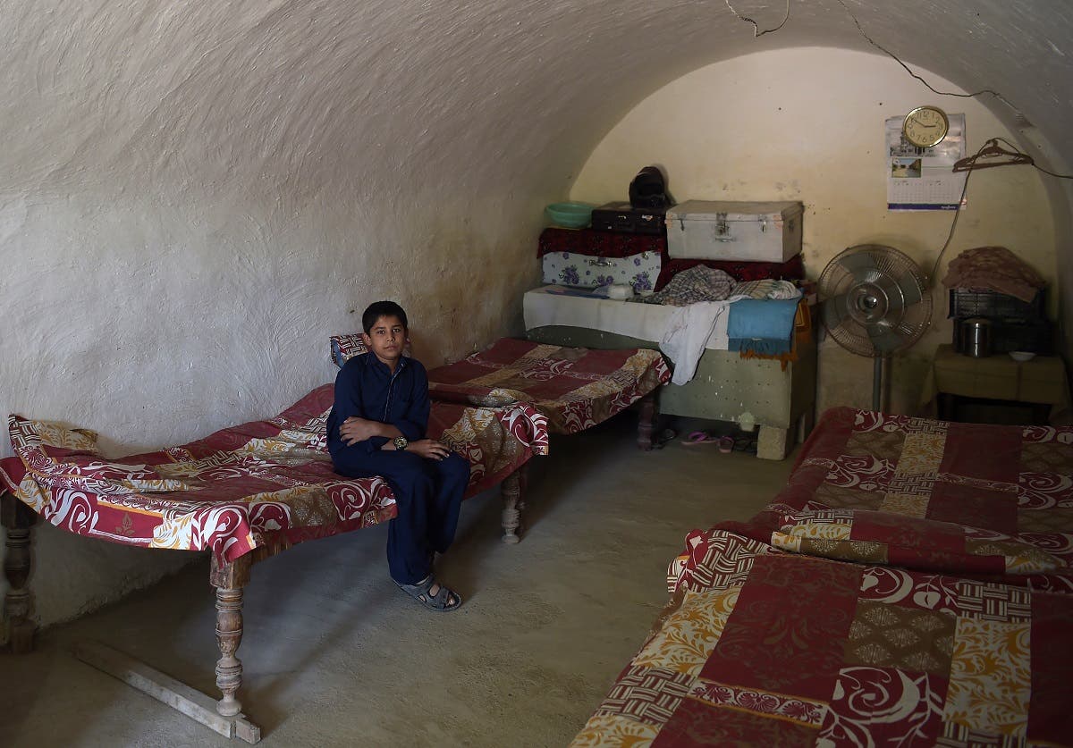 Pakistan cave homes. (AFP)