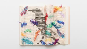 Asami Kiyokawa’s ‘Aesop's Fables_Aesop’, 2016. Book, embroidery thread, 14.8 × 21 cm. (Courtesy of the artist©AsamiKiyokawa)