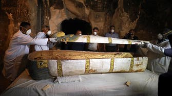 Egypt unveils previously unopened ancient female sarcophagus