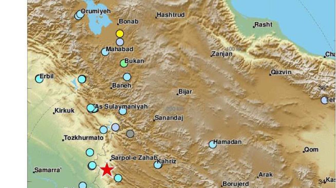 Iran Earthquake Map