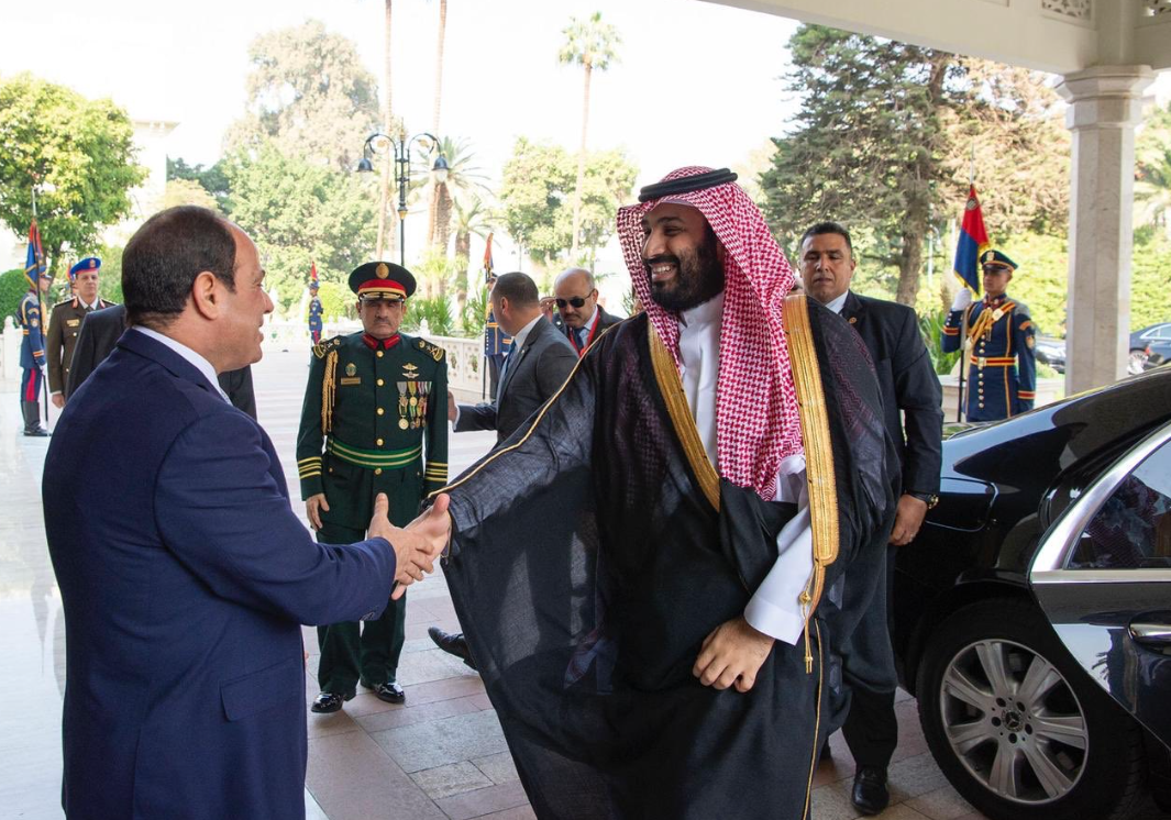 Saudi crown prince and sisi. (SPA)