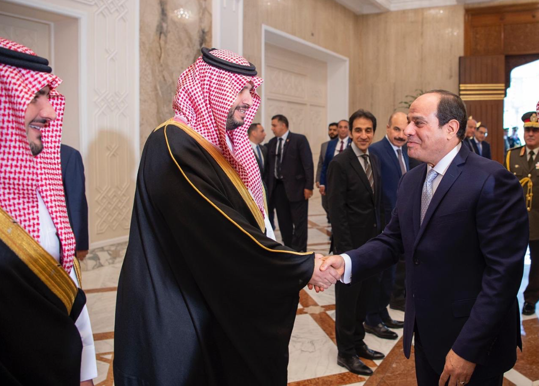 Saudi crown prince and sisi. (SPA)
