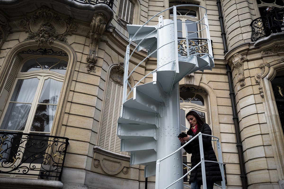 Eiffel Tower stairs. (AFP)