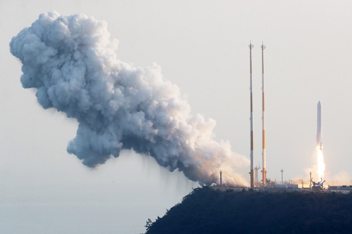 South Korea rocket launch. (AFP)