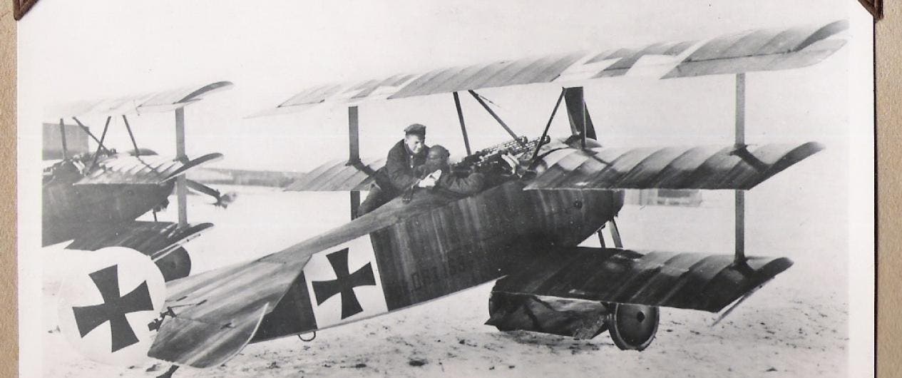 صورة لطائرات حربية ألمانية خلال الحرب العالمية الأولى