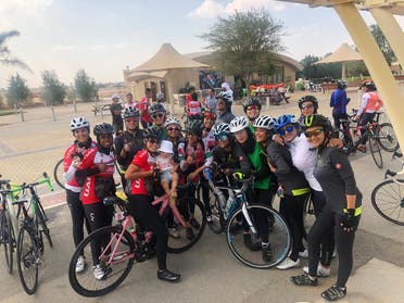 Saudi UAE women cycling teams. (Supplied)
