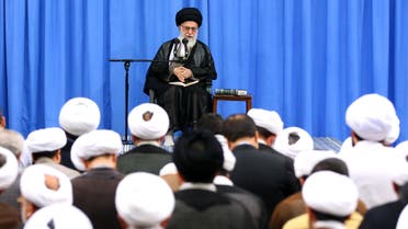 Iran’s Supreme Leader, Ayatollah Ali Khamenei, addressing clerics in Tehran on September 26, 2016. (File photo: AFP)