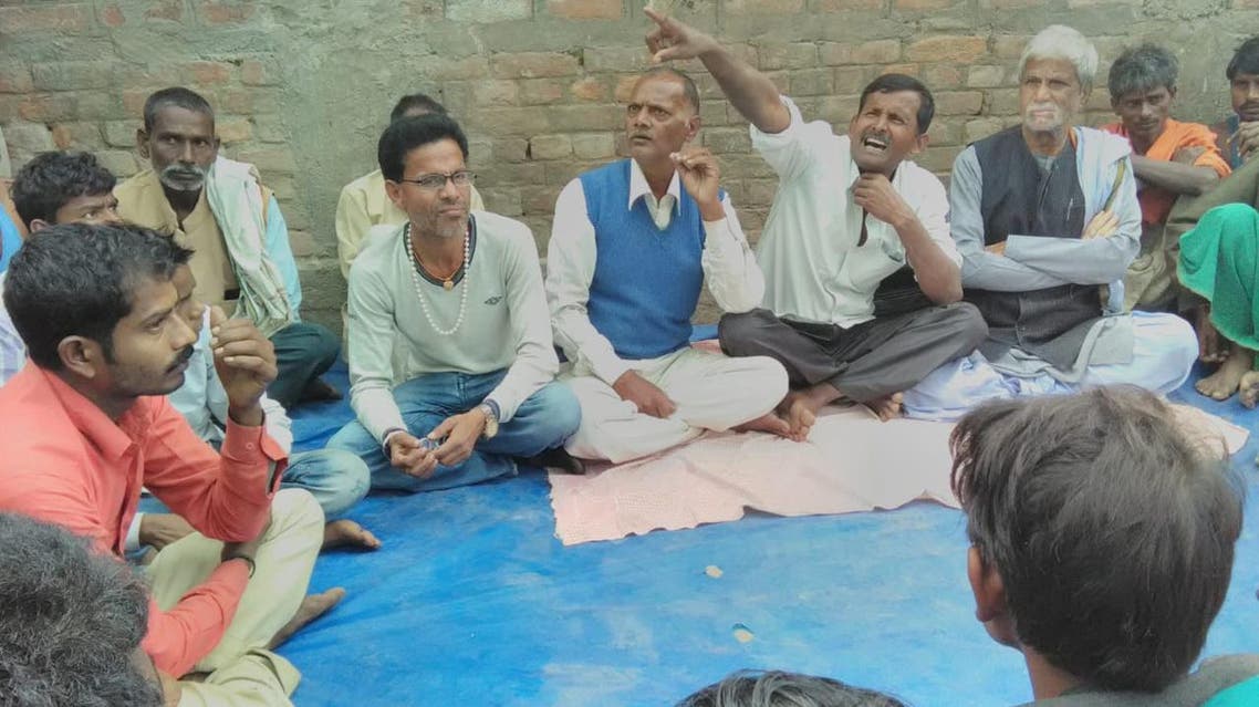 A village court in progress after the man lost his son in a gamble. (Supplied)