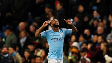 Manchester City's Raheem Sterling celebrates scoring their second goal. (Action Images via Reuters)