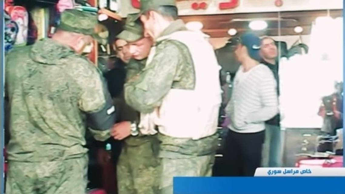 جنود روس في سوق الحميدية