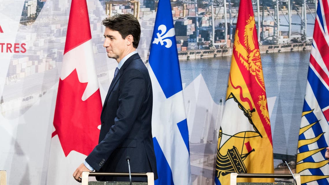 Prime minister of Canada Justin Trudeau arrives for a gathering in Montreal on December 7, 2018. (AFP)