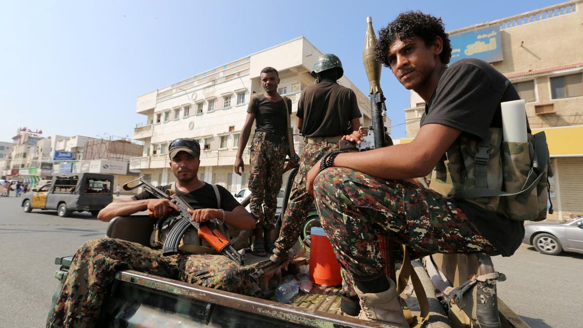 Houthi militants patrol a street where pro-Houthi demonstrated in Hodeidah. (File photo: AFP)