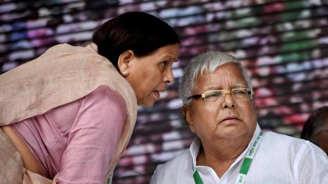 RJD chief Lalu Prasad with his wife Rabri Devi. (Supplied)