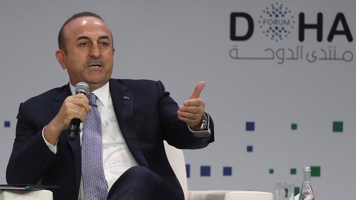 Turkey's Minister of Foreign Affairs Mevlut Cavusoglu speaks during the Doha Forum in the Qatari capital on December 16, 2018.