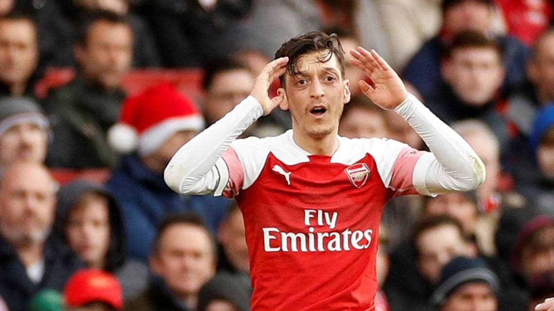 Arsenal's Mesut Ozil reacts Action Images via Reuters/John Sibley 