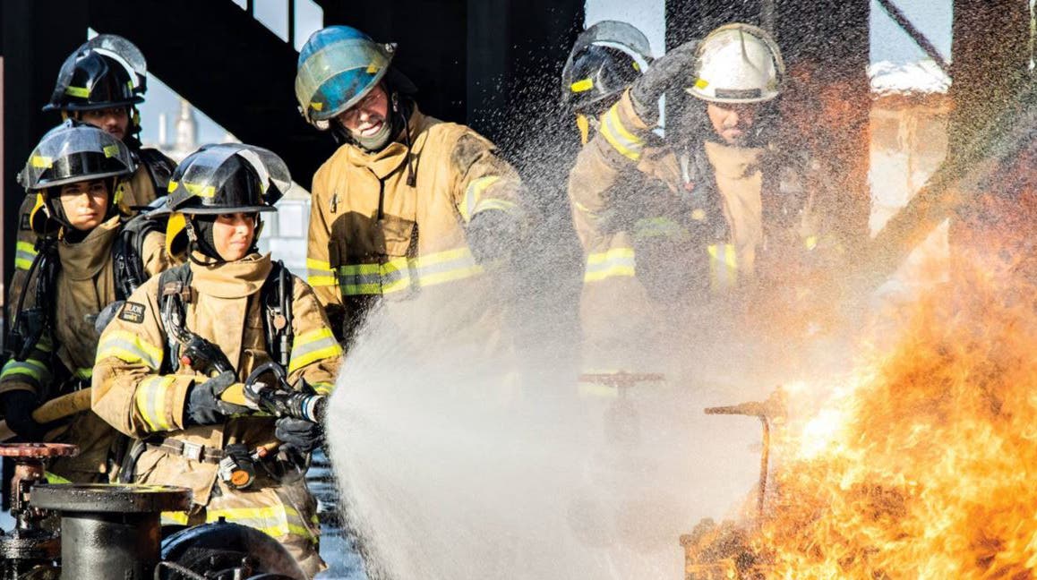 Saudi women firefighters. (Supplied)