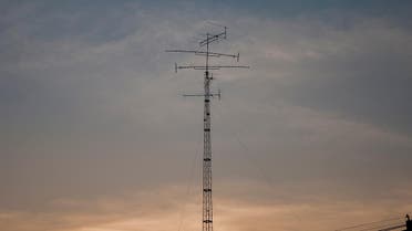 Telecommunication tower mast TV antennas. (Shutterstock)