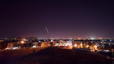 A handout picture released by the official Syrian Arab News Agency (SANA) on September 15, 2018, reportedly shows Syrian air defence batteries responding to what the Syrian state media said were Israeli missiles targeting Damascus airport. (File photo: AFP)