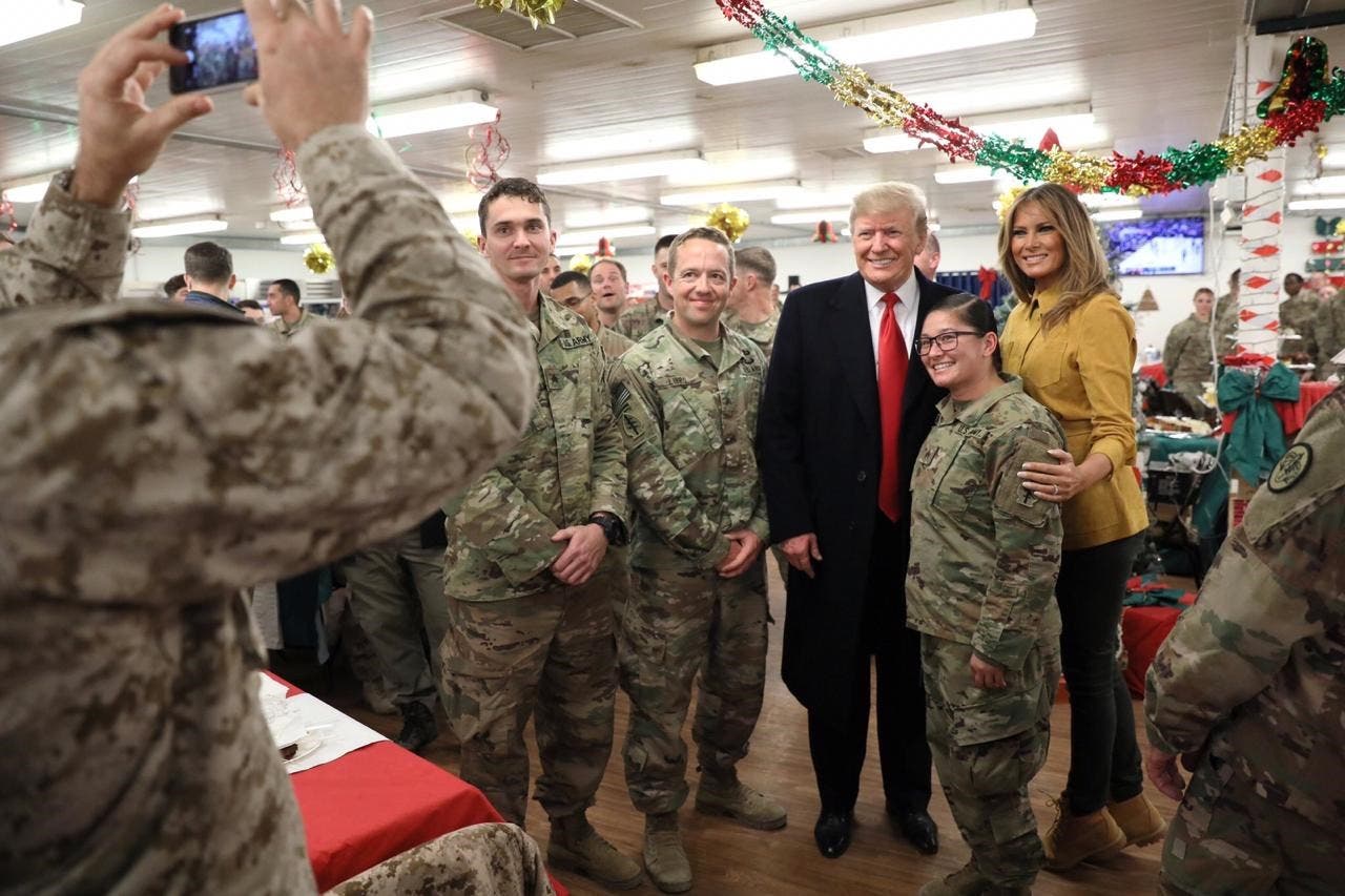 rump said he had told his advisers “let’s get out of Syria,” but was then persuaded to stay. (Supplied)