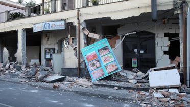 Shops are seen damaged by the earthquake at the area north of Catania on the slopes of Mount Etna in Sicily on December 26, 2018. (Reuters)